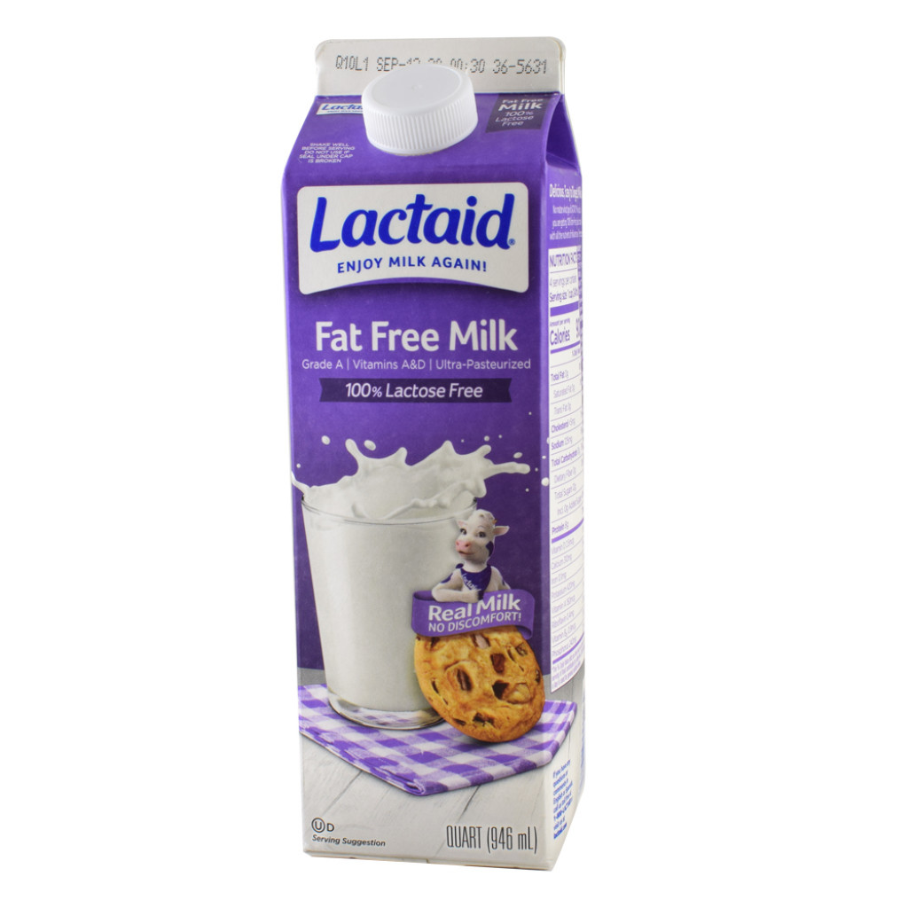 Lactaid - 100% Lactose Free, Fat Free, Quart