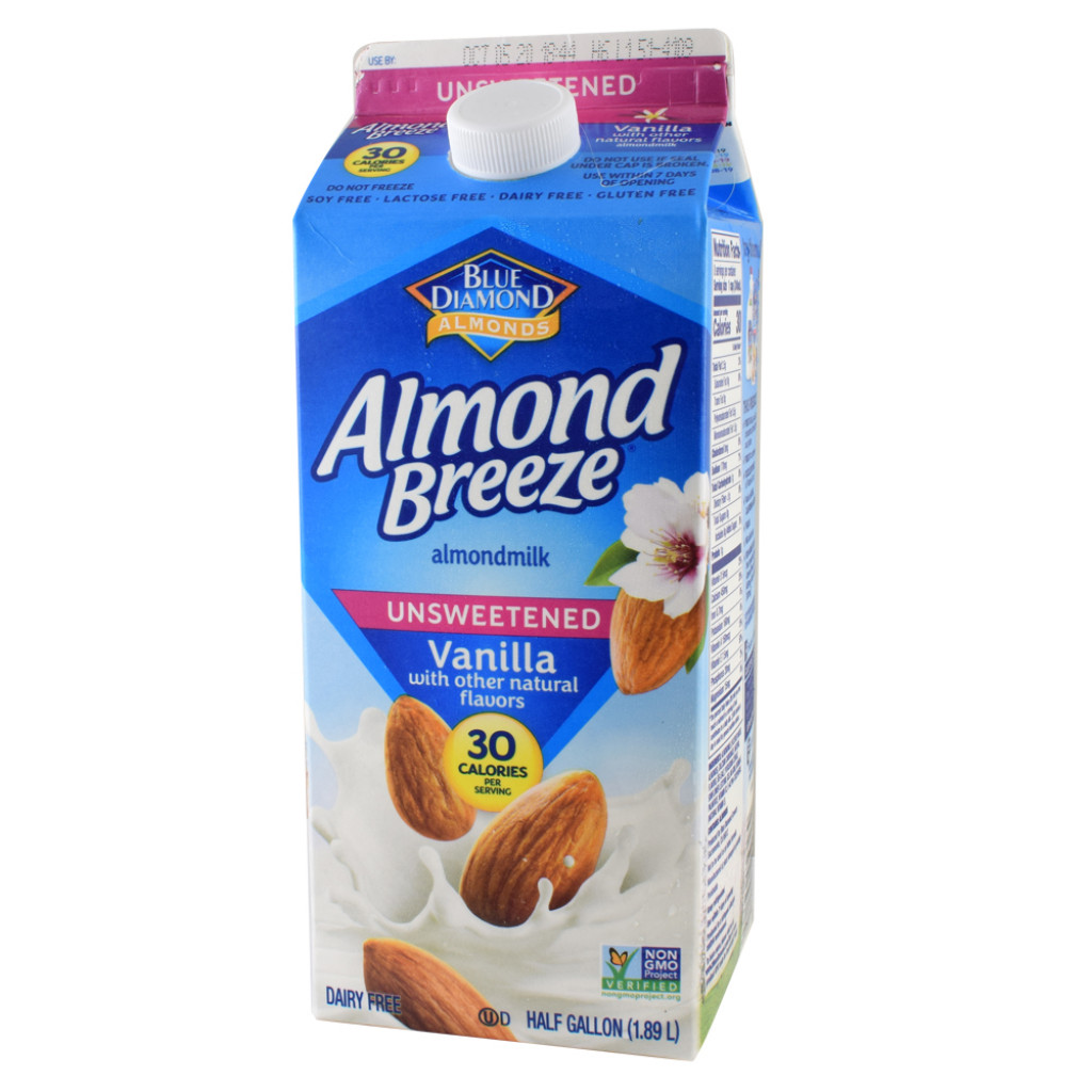 Almond Breeze - Almond Milk, Vanilla, Unsweetened, 1/2 Gal.