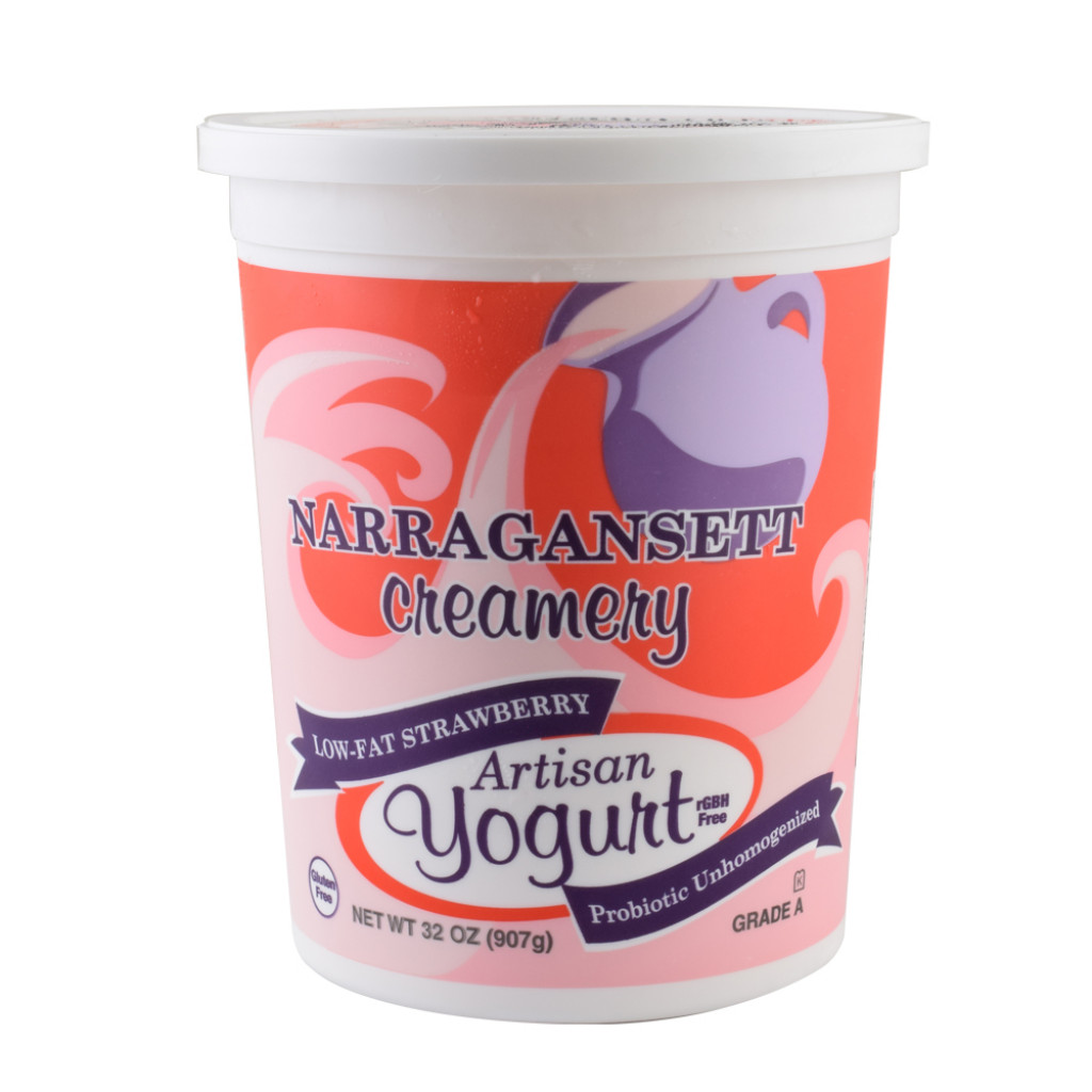 Narragansett Creamery - Yogurt, Lowfat Strawberry, Quart