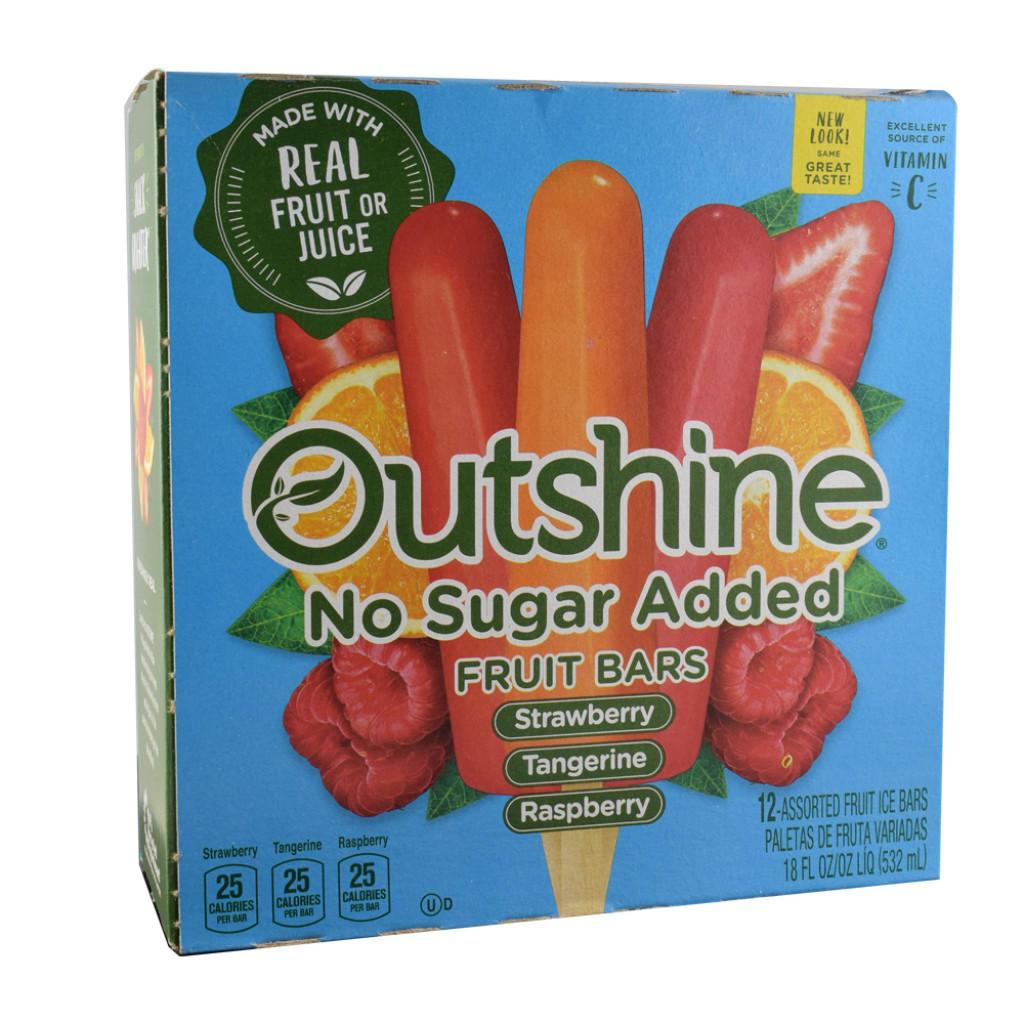 Outshine - Fruit Bars, No Sugar Added, Pkg. of 12