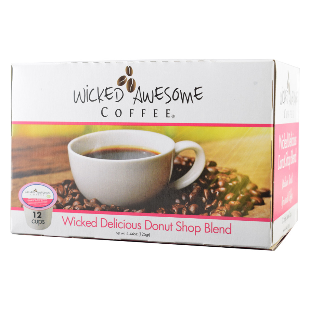Wicked Awesome - Coffee, K Cups, Donut Shop Blend, Pkg. of 12