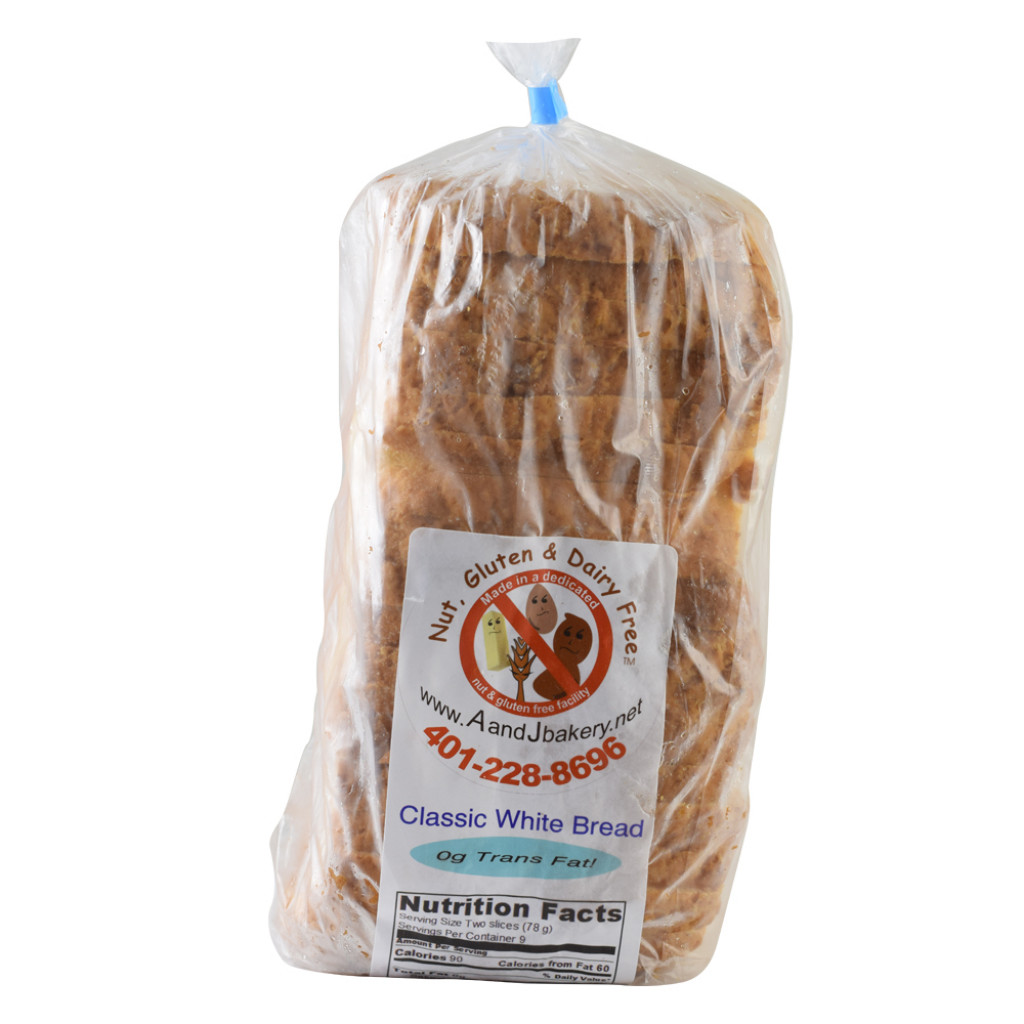 A&J - White Bread, frozen, Gluten Free