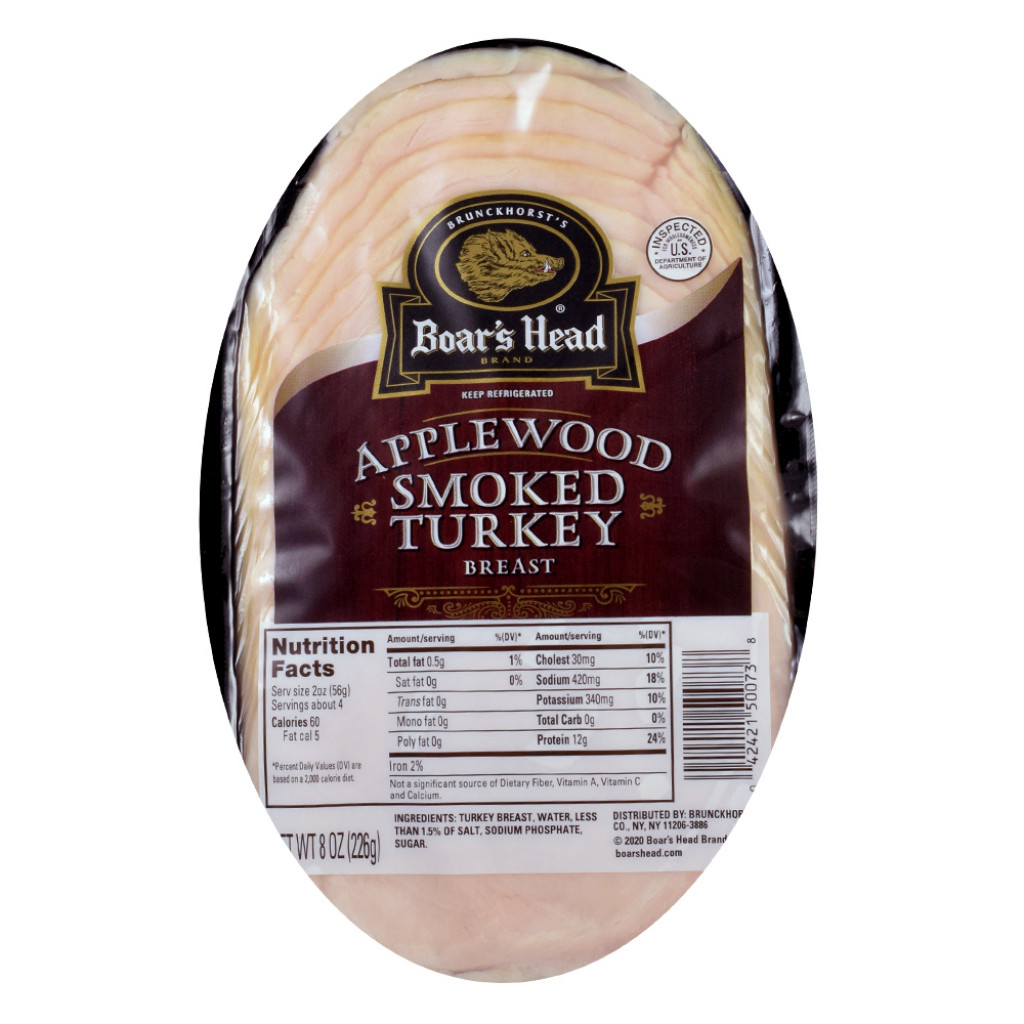 Boar's Head - Applewood Smoked Turkey, Sliced, 8 oz.