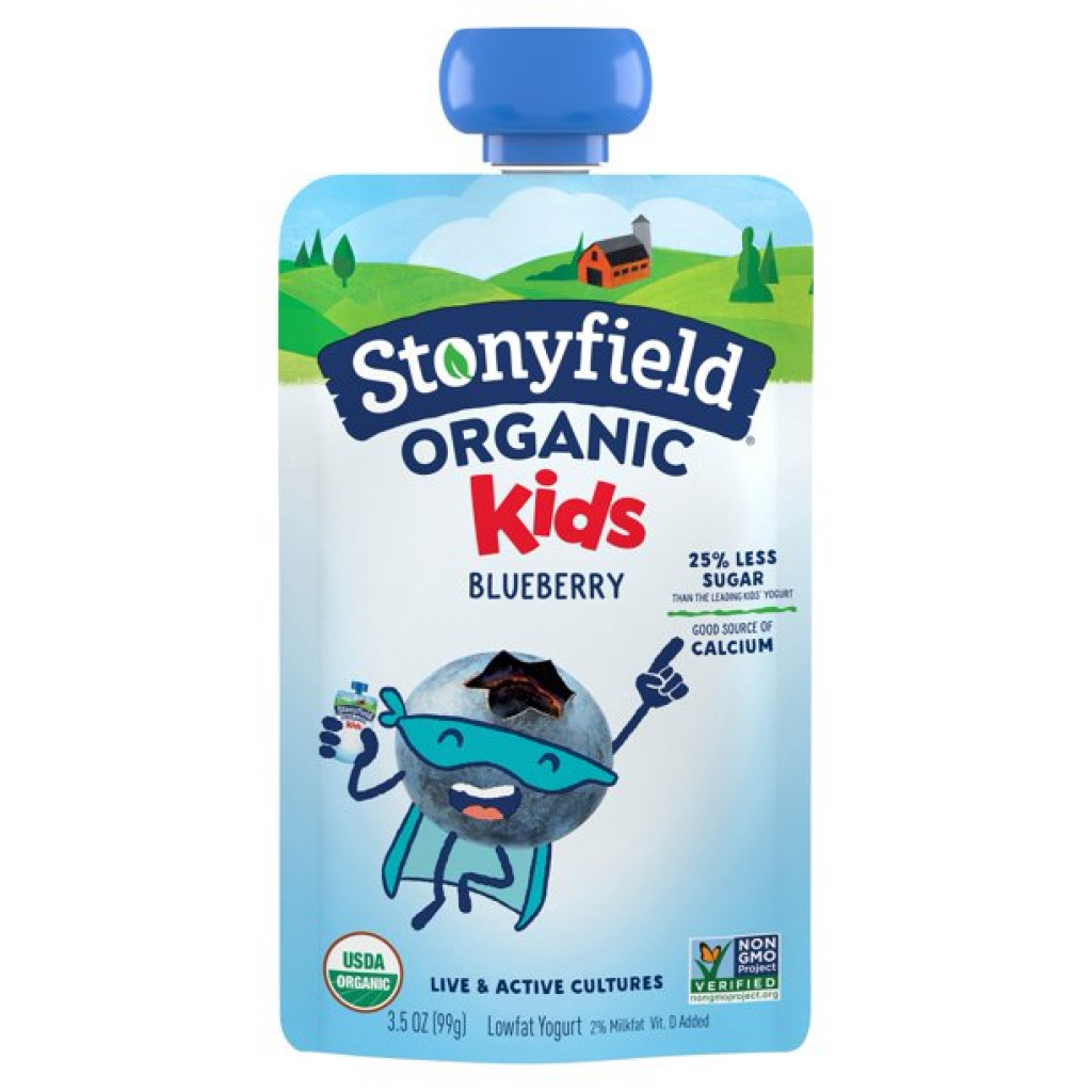 Stonyfield Organic - Yo Kids Yogurt , Blueberry, 3.5 oz. Pouch