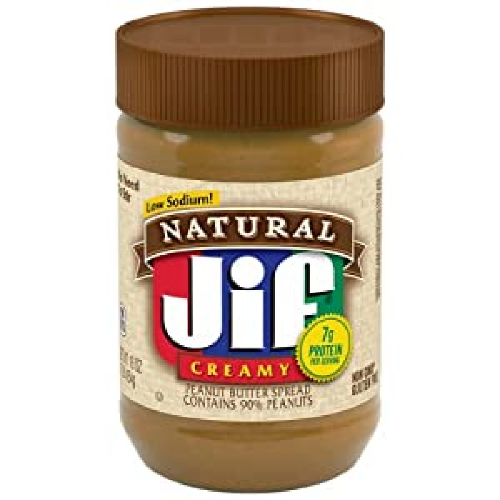 Jif Natural Peanut Butter, Creamy, 16oz