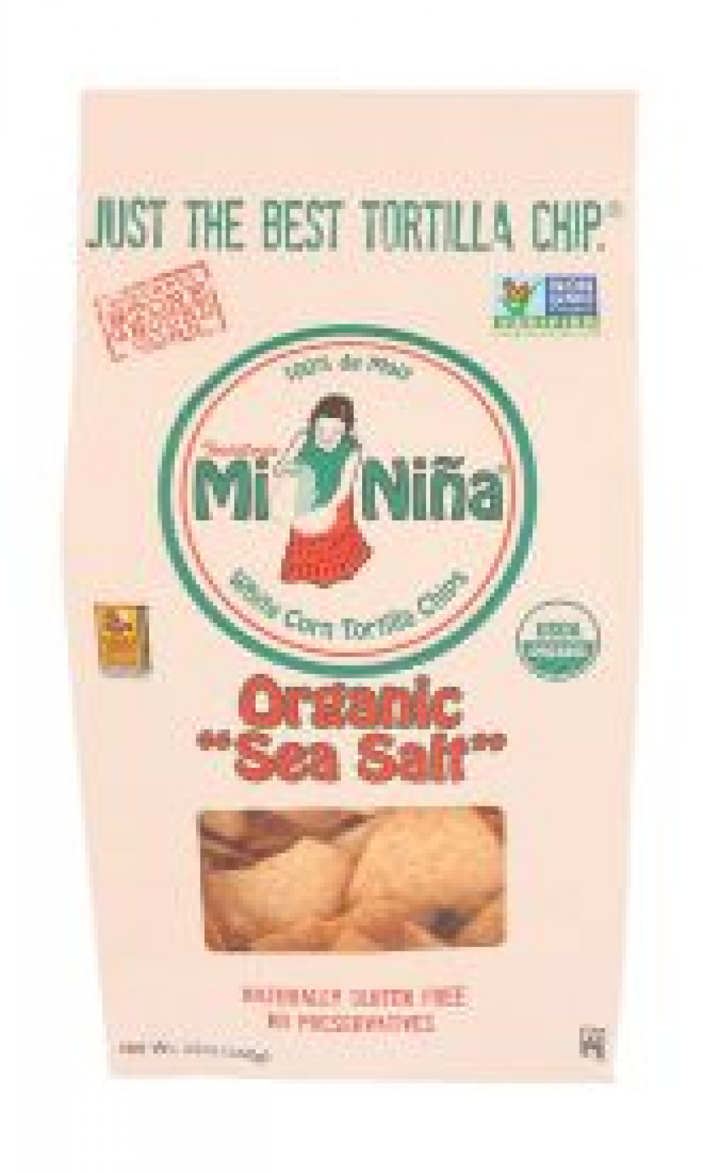 Mi Nina Tortilla Chips, Organic, Sea Salt, 12oz.