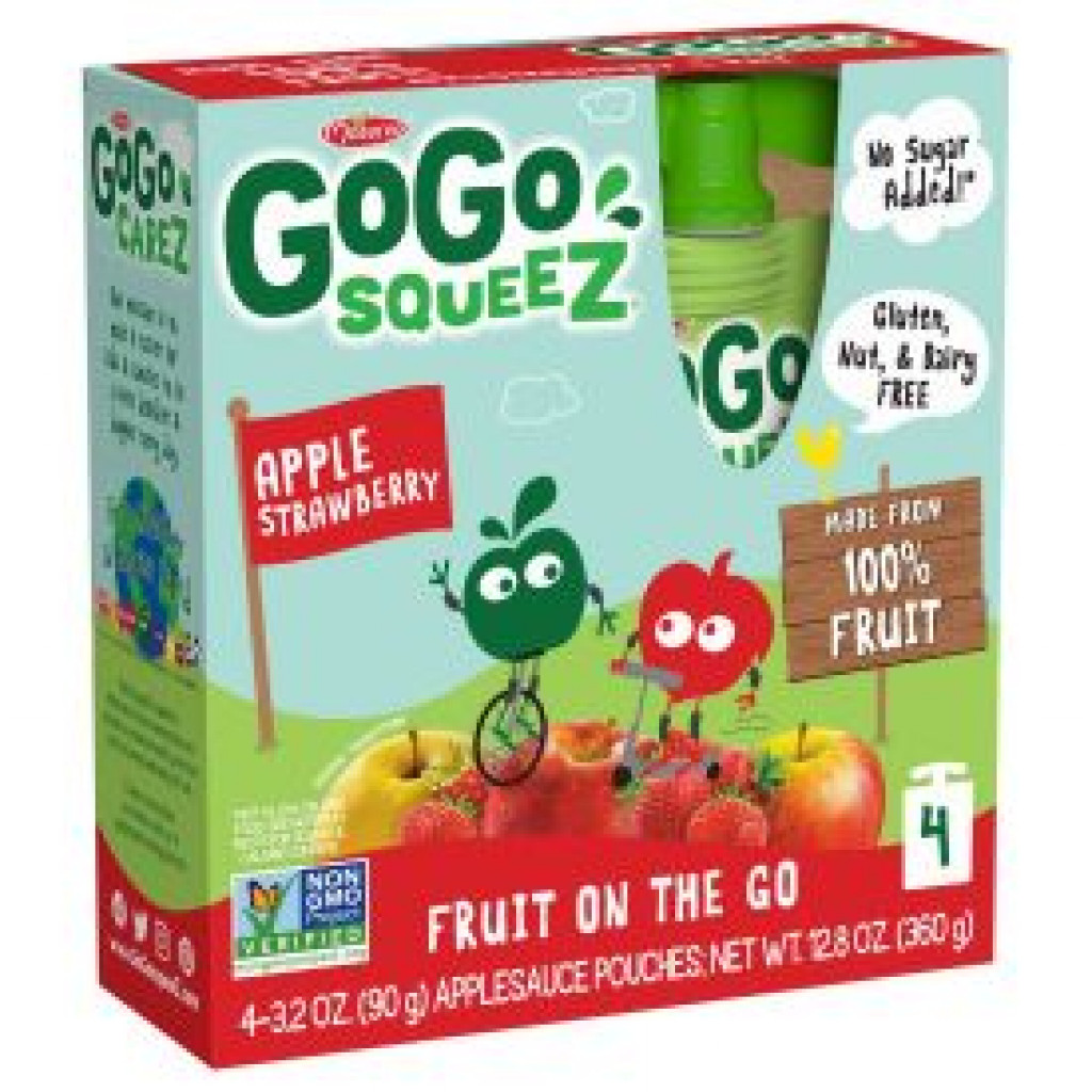 GoGo SqueeZ, Apple/Strawberry 4 pack