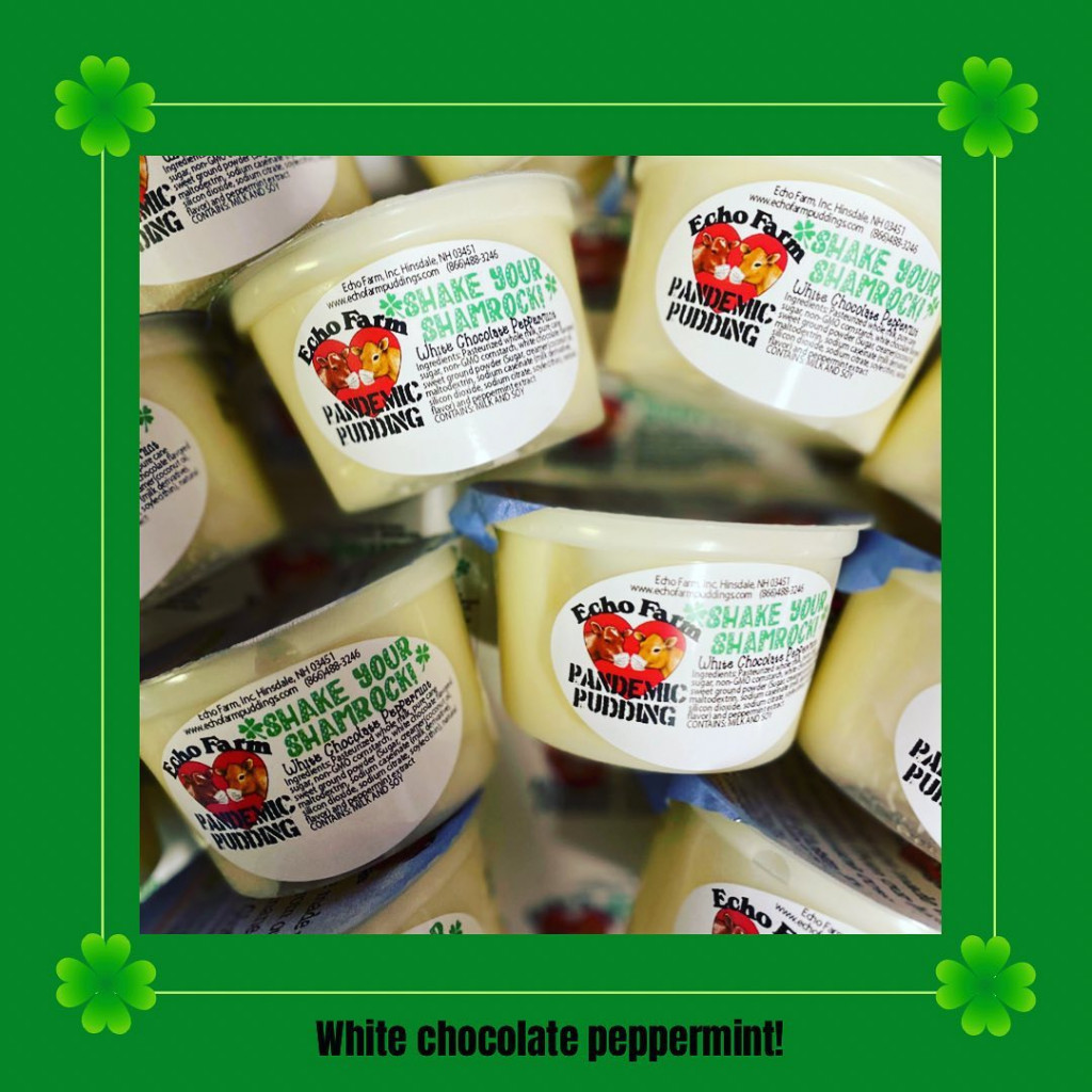 Echo Farm Pudding -Shamrock White Chocolate/ Peppermint 6oz