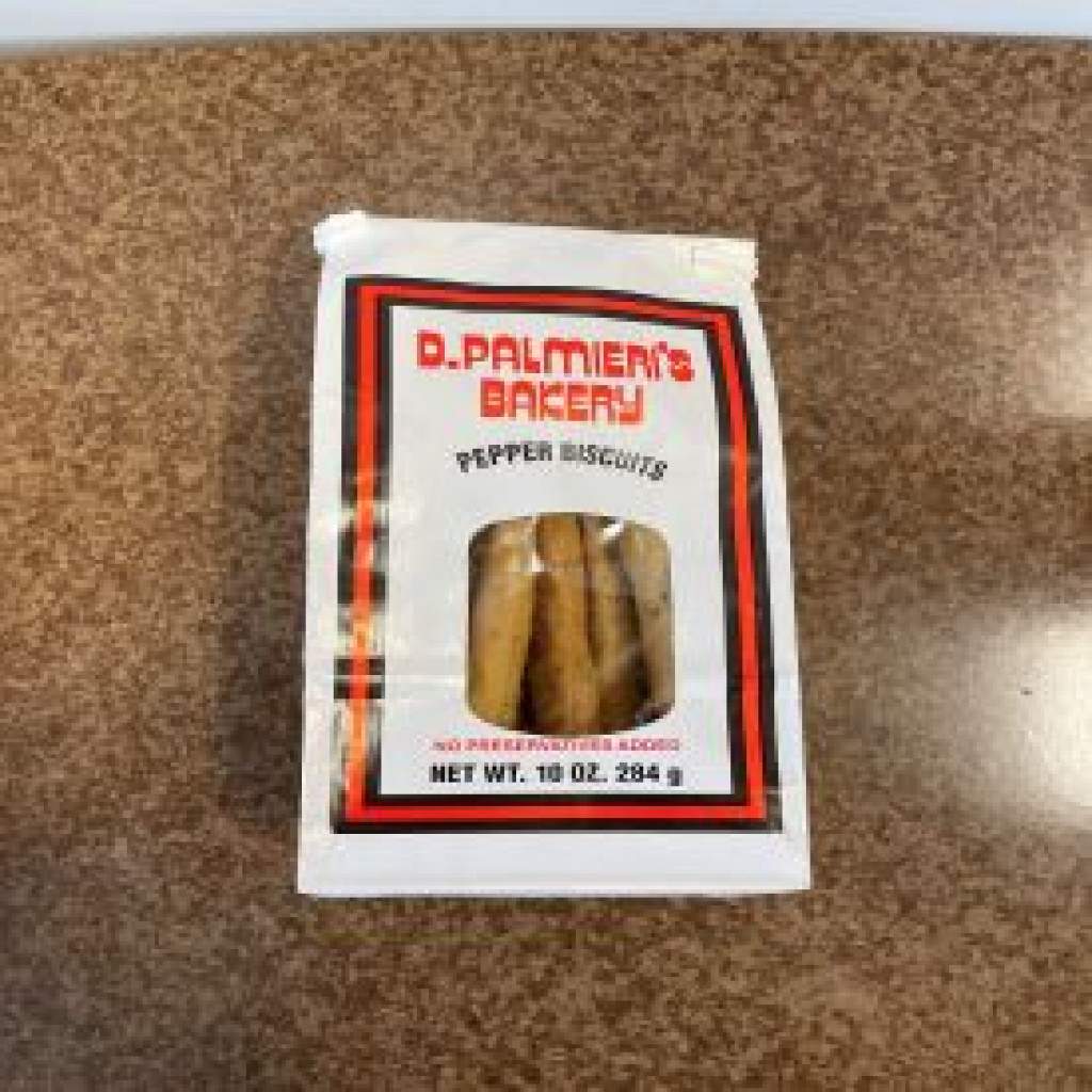 D. PALMIERI'S PEPPER BISCUITS, 10 OZ