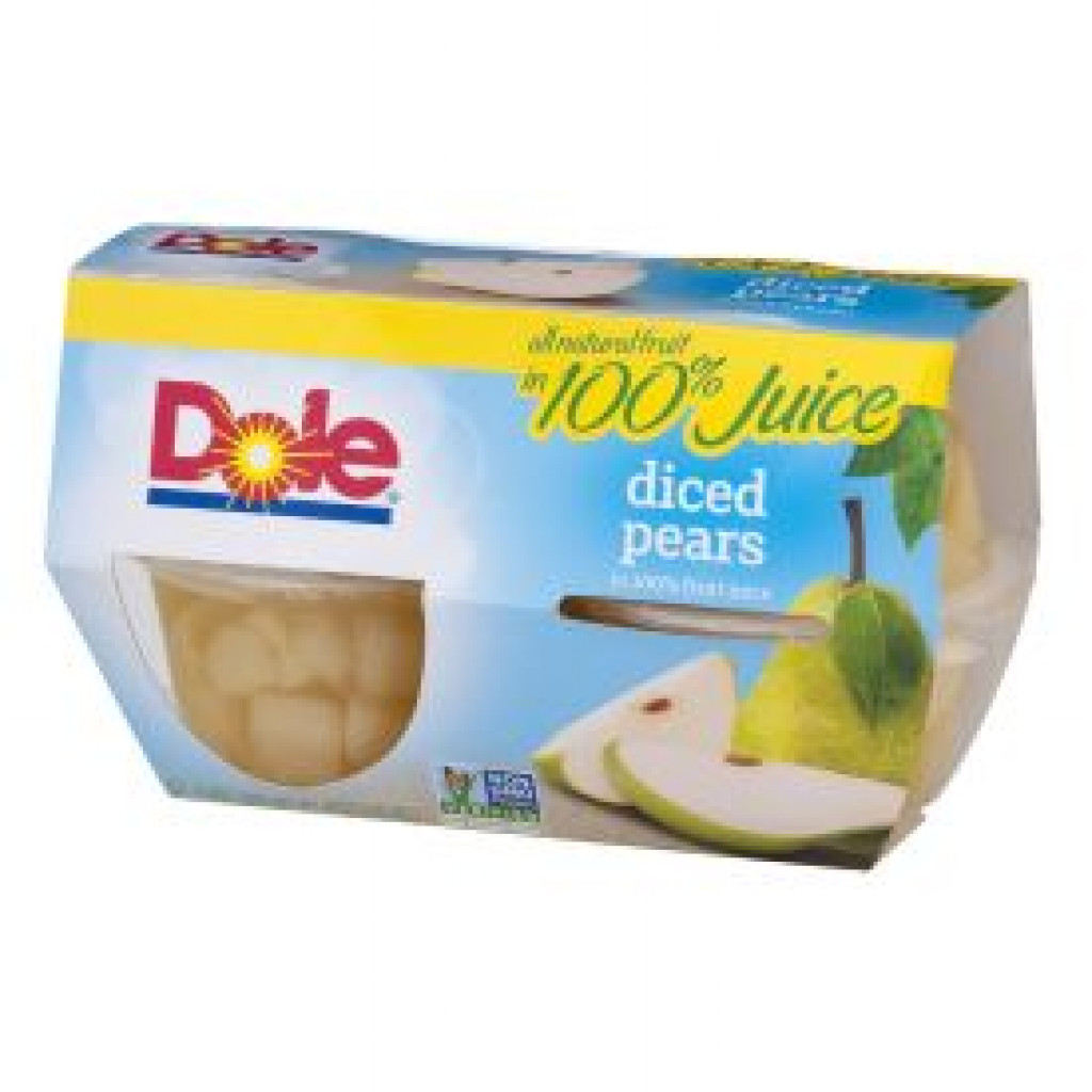 Diced Pear Cups, 4 pk