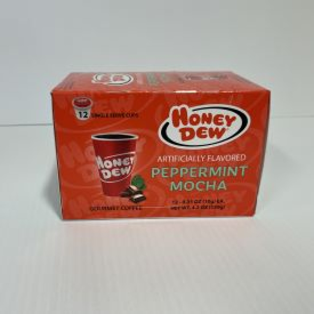 Honey Dew - Peppermint Mocha, Coffee K Cups, Pkg. of 12
