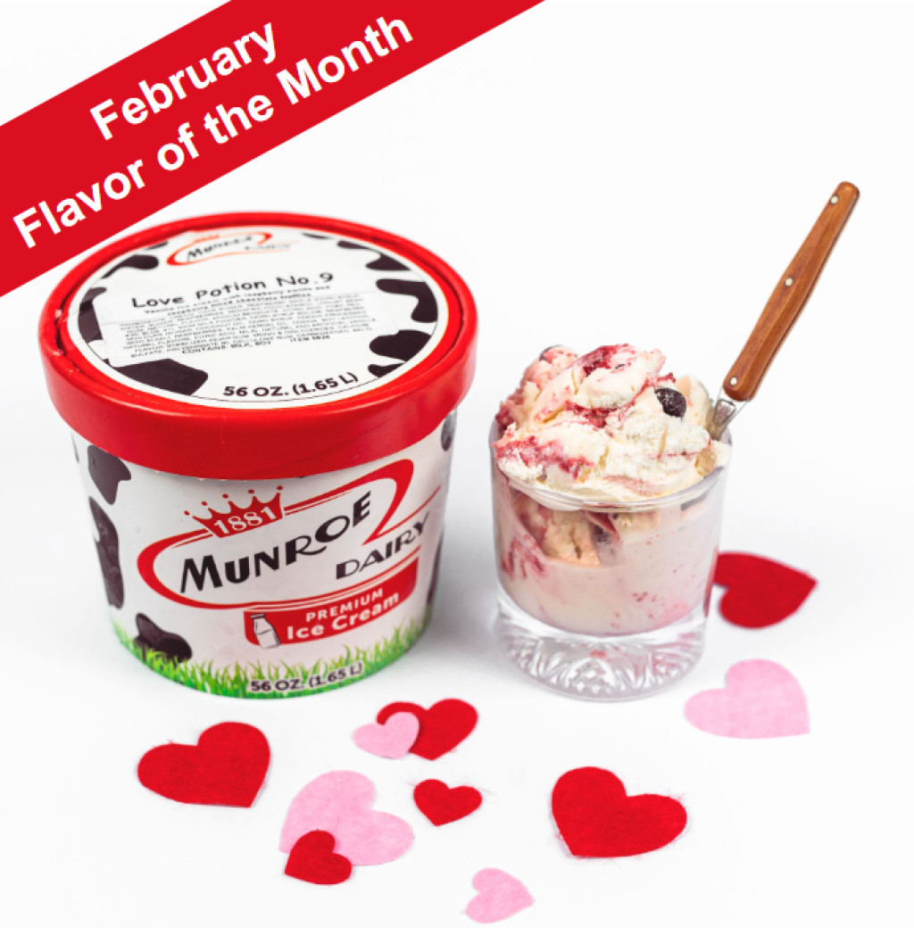 Munroe Dairy - Ice Cream, Love Potion #9, 56 oz.