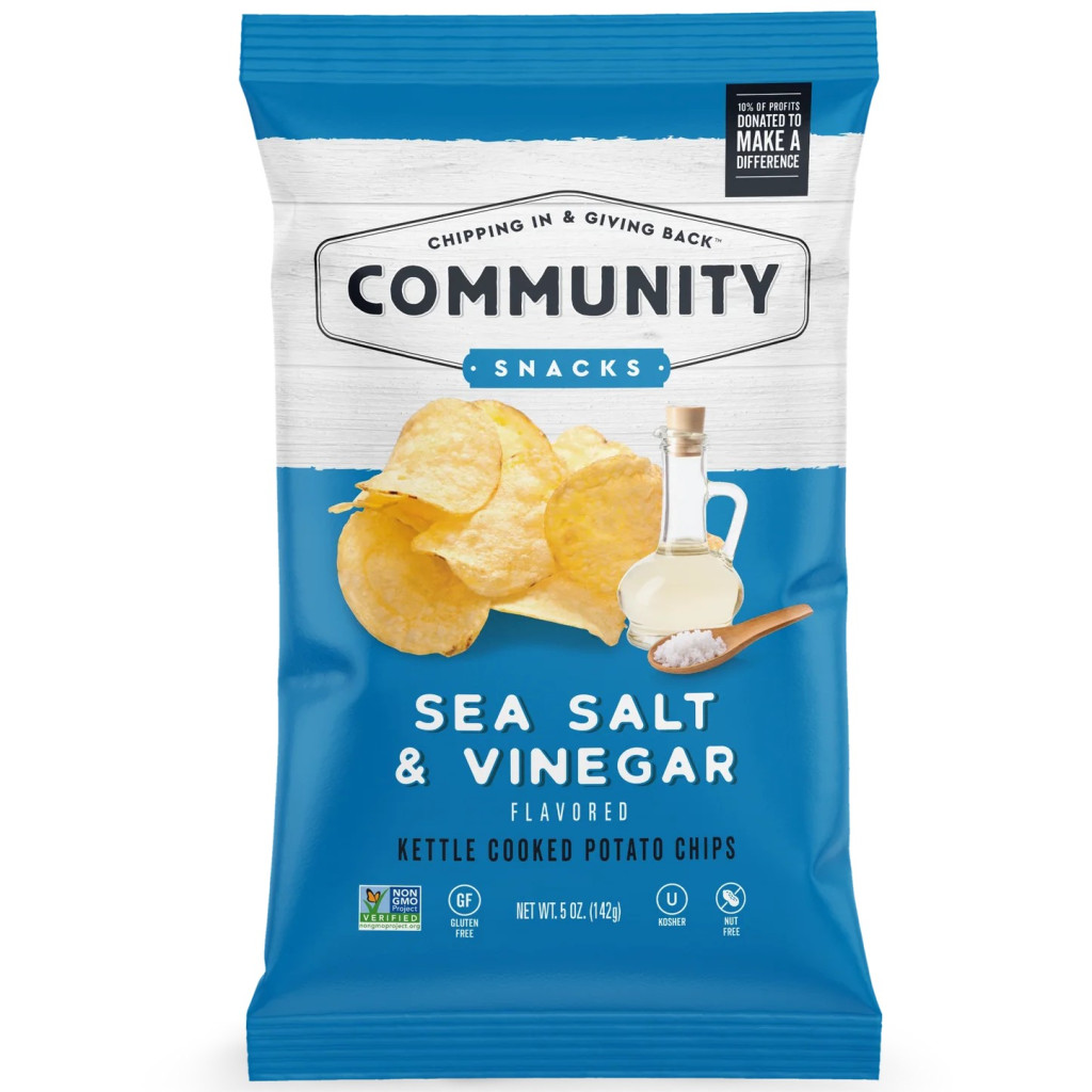 Community Snacks Sea Salt and Vinegar Chips, 5oz