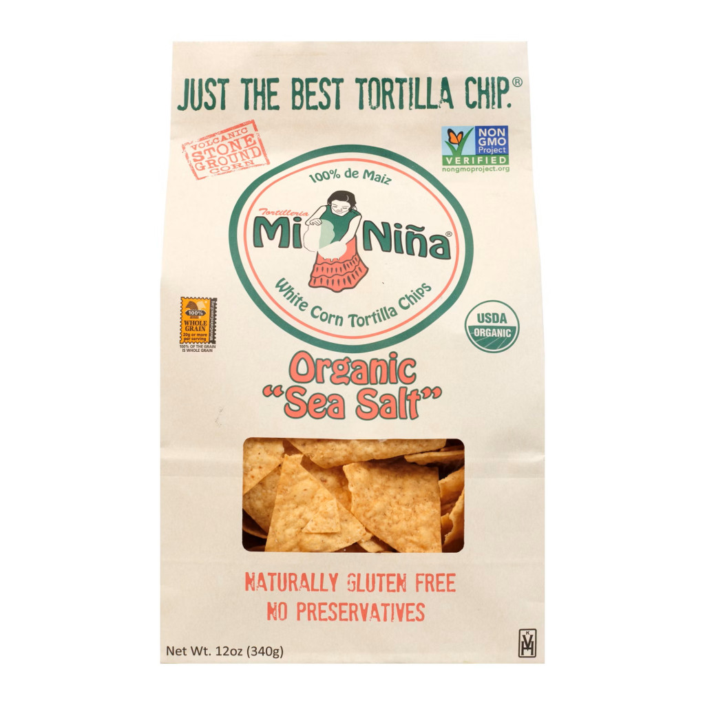 Mi Nina Tortilla Chips, Organic, Sea Salt, 12oz.