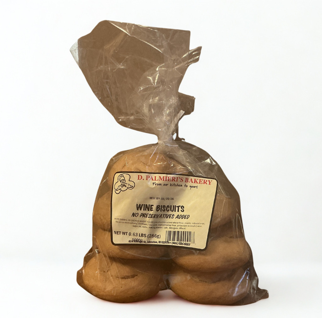 D. PALMIERI'S WINE BISCUITS, 10OZ