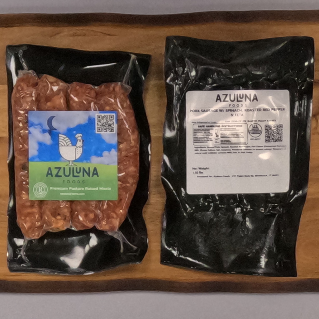 Pork Sausage - Spinach, Roasted Red Pepper, Feta Links | 1 lb.